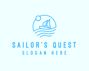 Sea Boat Sailing logo design