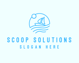 Sea Boat Sailing logo design