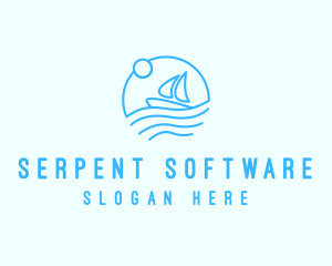 Sea Boat Sailing logo design