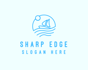 Sea Boat Sailing logo design