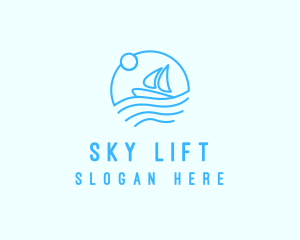 Sea Boat Sailing logo design