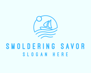 Sea Boat Sailing logo design