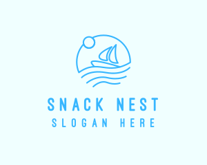 Sea Boat Sailing logo design