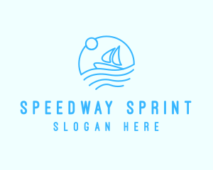 Sea Boat Sailing logo design