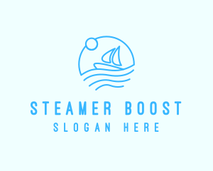 Sea Boat Sailing logo design