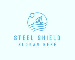 Sea Boat Sailing logo design