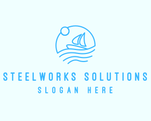 Sea Boat Sailing logo design