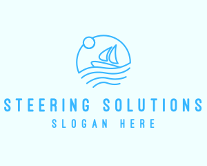 Sea Boat Sailing logo design