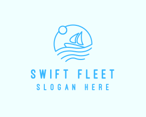 Sea Boat Sailing logo design