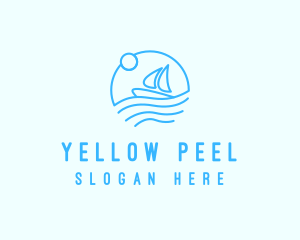 Sea Boat Sailing logo design