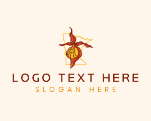 Minnesota Orchid Flower logo