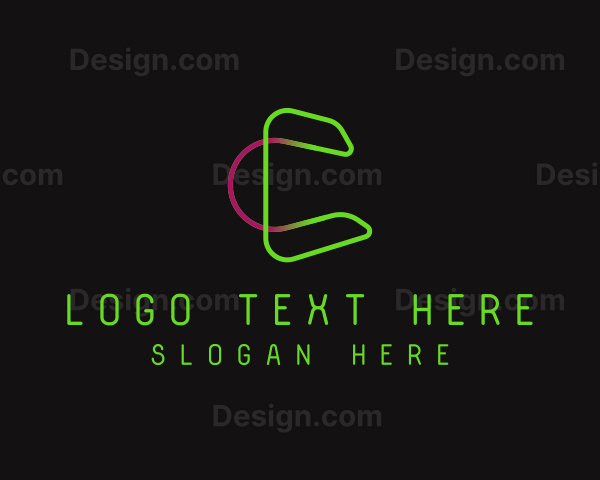 Futuristic Tech App Logo