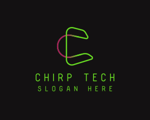 Futuristic Tech App logo design