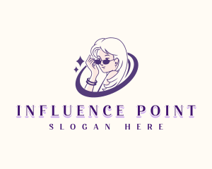 Beautiful Model Influencer  logo design