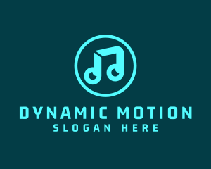 Music Note Badge logo design