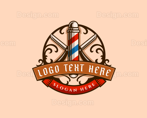 Grooming Razor Barbershop Logo