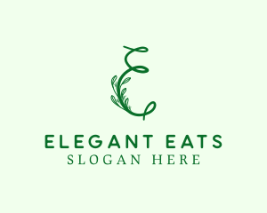 Natural Elegant Letter E logo design