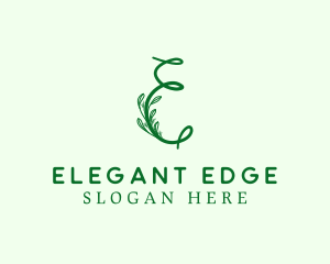 Natural Elegant Letter E logo design