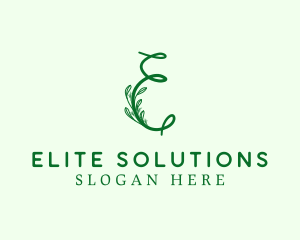 Natural Elegant Letter E logo design