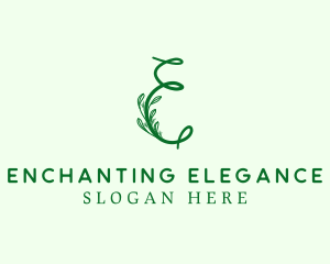 Natural Elegant Letter E logo design