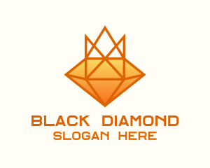 Geometric Diamond Crown logo design