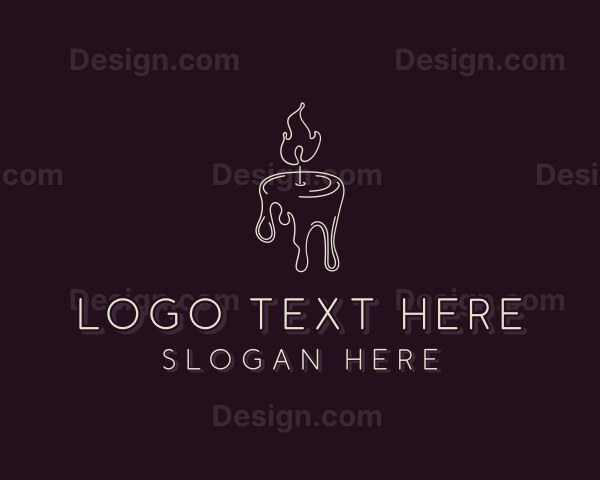 Candle Interior Design Decor Logo