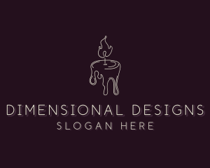 Candle Interior Design Decor logo design