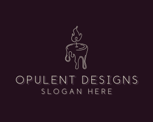 Candle Interior Design Decor logo design