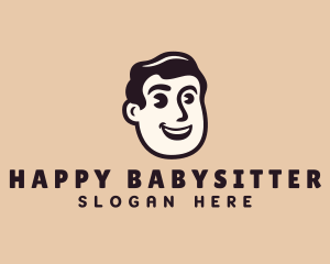 Happy Barber Man logo design