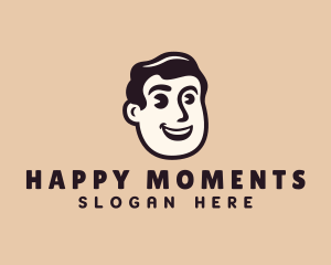 Happy Barber Man logo design