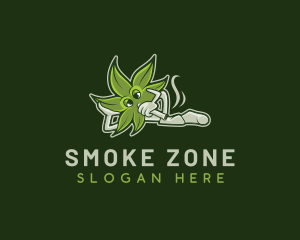 Vaping Marijuana Cannabis logo design