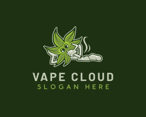 Vaping Marijuana Cannabis logo design