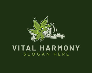 Vaping Marijuana Cannabis logo design