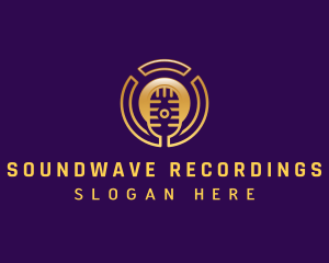 Recording Microphone Audio logo design