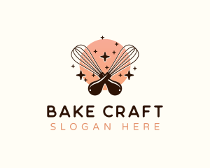 Baking Whisk Sparkle logo design