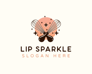 Baking Whisk Sparkle logo design