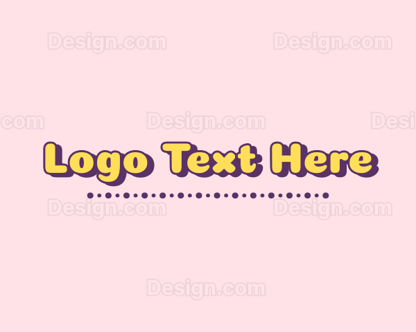 Cute Comic Wordmark Logo