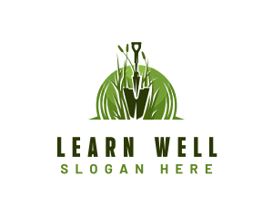 Shovel Landscaping Gardening Logo