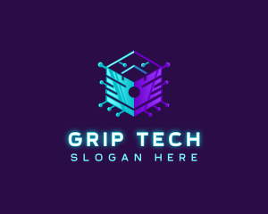 Circuit Cube Tech logo design