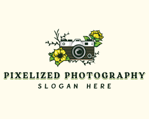 Camera Flower Photography logo design