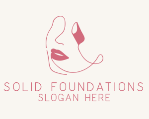 Pink Fashion Lipstick Brand  Logo