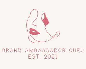 Pink Fashion Lipstick Brand  logo design