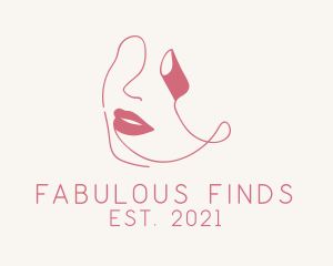 Pink Fashion Lipstick Brand  logo design