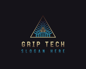 Tech Developer Pyramid logo design