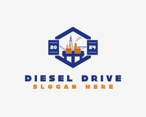 Oil Rig Refinery logo design