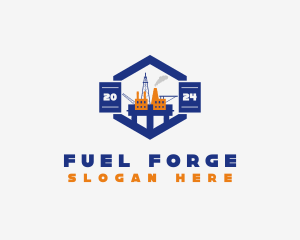 Oil Rig Refinery logo design