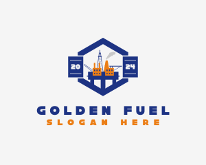 Oil Rig Refinery logo design