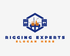 Oil Rig Refinery logo design