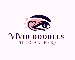 Heart Beauty Eyelash logo design