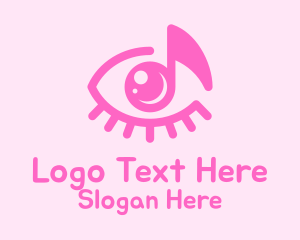 Pink Eye Music Note Logo